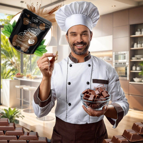 Nustino – Mantequilla de cacahuete en polvo – Chocolate (sin azúcar añadido) 400 g