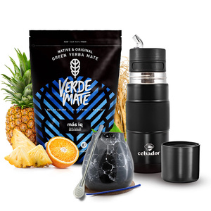 Set de Yerba Mate Verde Mate Mas IQ 500g 0,5kg Yerbomos + Calabaza + Bombilla
