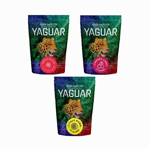 Trío de yerba mate Yaguar para START para principiantes