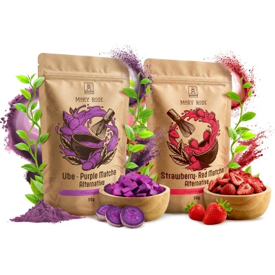 Set de matcha coloridos: Red Matcha + Purple Matcha