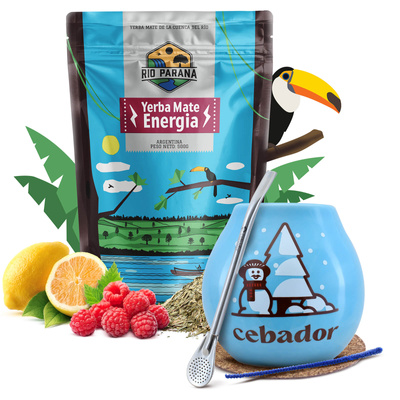 Yerba Mate set de invierno de inicio Rio Parana 500g