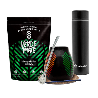 Juego Yerba Verde Mate Verde 500g Termo Calabaza