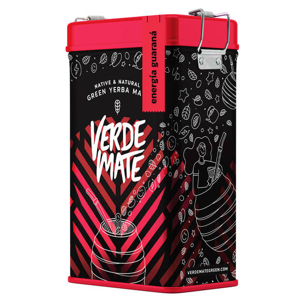 Yerbera – Lata metálica + Verde Mate Green Energia Guarana 0,5 kg