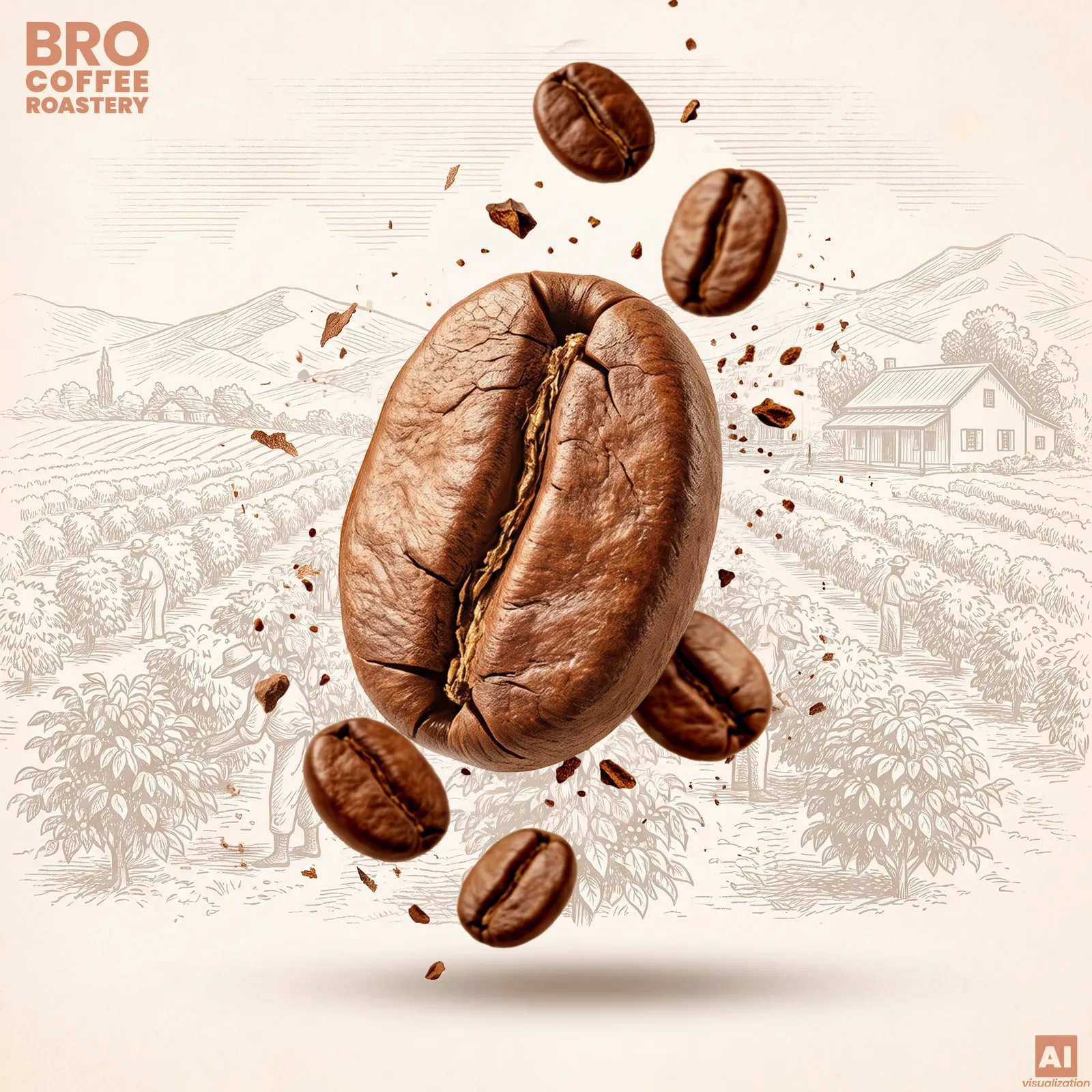 Granos de arábica y robusta - Bro Coffee Roastery Crema Rumba