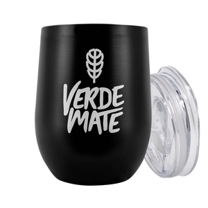 TermoLid – mate térmico para yerba mate con tapa – Verde Mate (negro) – 350 ml