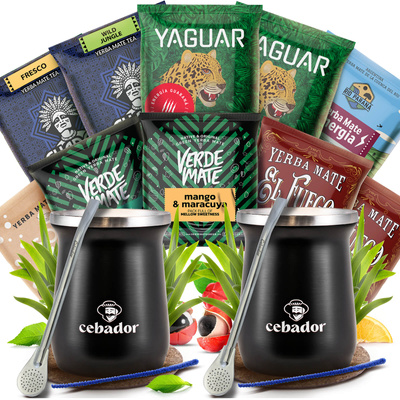 Set de Yerba Mate para dos 10x50g 500g 2x TermoMate + 2x Bombilla