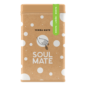 Yerbera – Lata metálica + Soul Mate Orgánica Menta Limon 0,5 kg