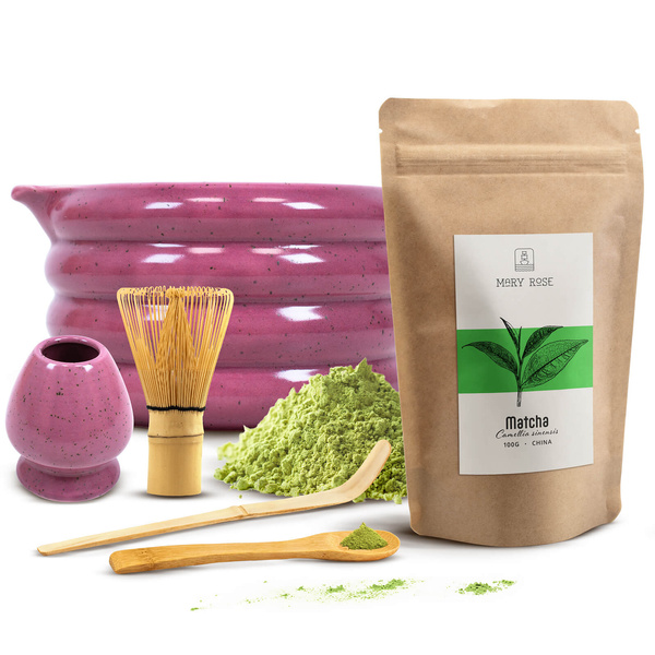 Juego para preparar té matcha: matcha 100g + accesorios