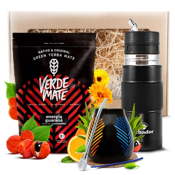 Set de regalo de Yerba Mate Verde Mate 400g 0,4kg + Yerbomos X