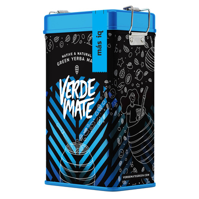 Yerbera – Lata metálica + Verde Mate Green Más IQ 0,5 kg