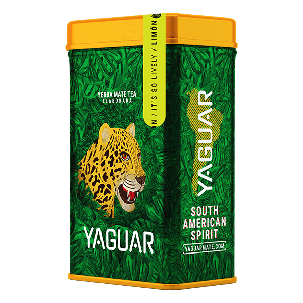Yerbera – Lata metálica + Yaguar Limón 0,5 kg