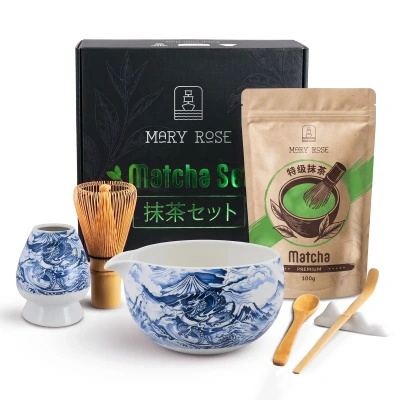 Set de regalo: matcha premium + matchawan + accesorios de bambú