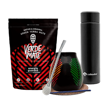 Juego Yerba Verde Mate Verde 500g Calabaza Termo