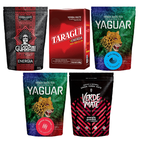 Gran Set de Yerba Mate 5 x 500 g - varias marcas