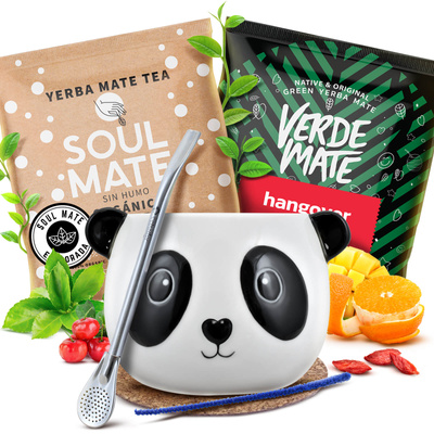 Juego de Yerba Mate 2x50g Calabaza + Bombilla