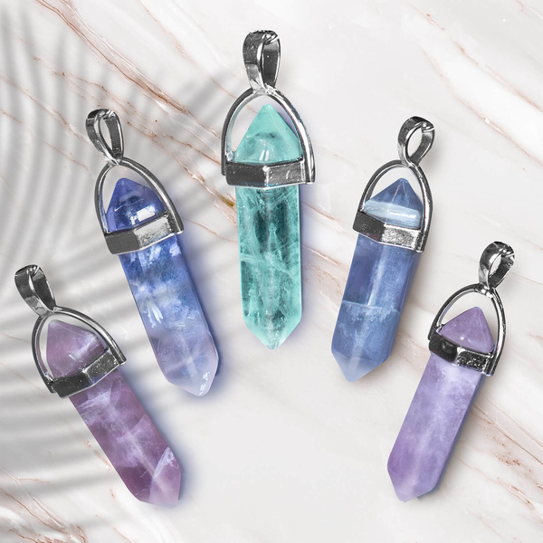 Colgante con fluorita