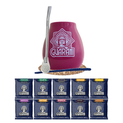Set de Yerba Mate 10x50g Calabaza + Bombilla