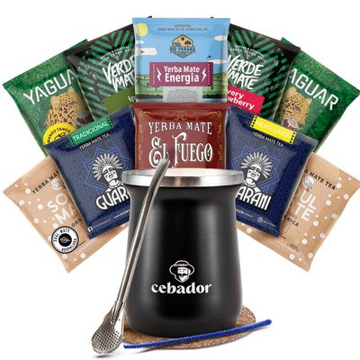Set de inicio de Yerba Mate 10x50g 500g TermoMate + Bombilla