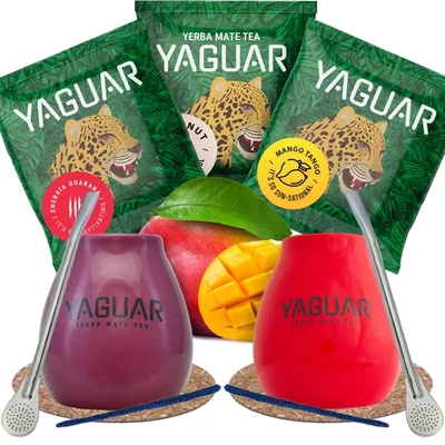 Set de Yerba Mate para Parejas Yaguar Fruit