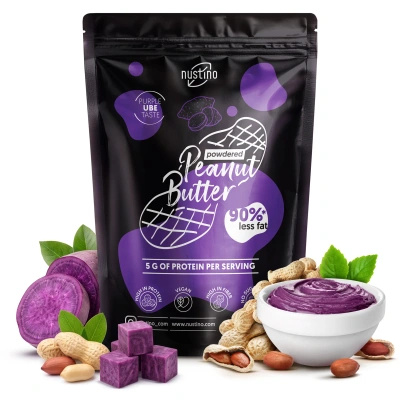 Nustino – Mantequilla de cacahuete en polvo – Ube (sin azúcar añadido) 400 g