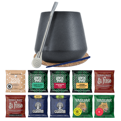 Yerba Mate Set 10x50g Calabaza Bombilla 500g