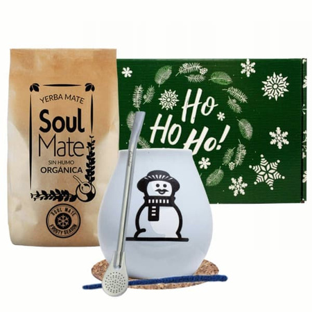 Set Regalo Navidad - Yerba Soul Mate Orgánica Frosty Season 0.5 kg + Accesorios + Caja