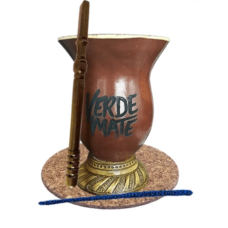 Set Yerba Mate Calabaza Cuia Bombilla Palo Santo