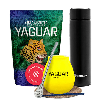 Yerba Mate Set Yaguar Energia 0,5kg Yerbomos